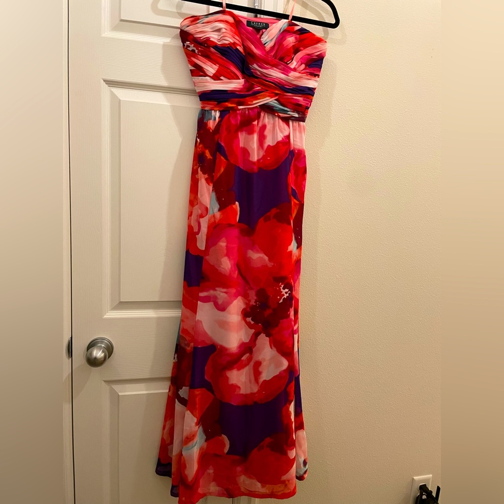 Floral LAUREN Ralph Lauren Prom Formal Gown Dress Floor length